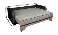 Canapea Extensibilă Corina Memory Mini, Maro deschis 6