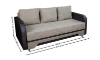Canapea Extensibilă Corina Memory Mini, Maro deschis 2