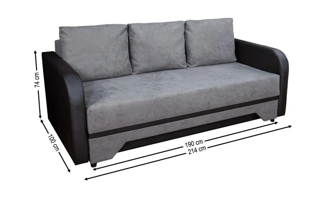 Canapea Extensibilă Corina Bonell Mini, Gri inchis 2