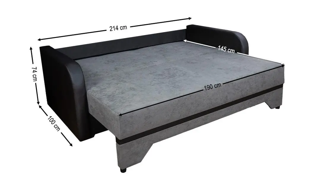 Canapea Extensibilă Corina Bonell Mini, Gri inchis 5