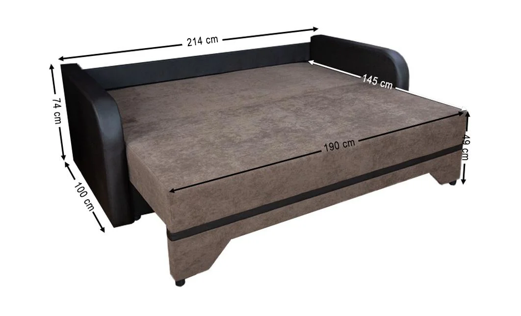 Canapea Extensibilă Corina Memory Mini, Maro 5