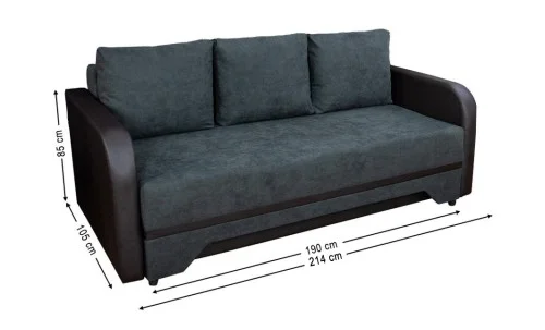 Canapea Extensibilă Corina Memory Max, Gri închis