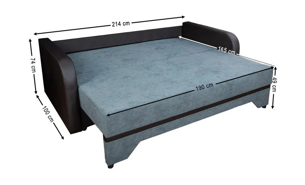 Canapea Extensibilă Corina Memory Max, Gri antracit 5