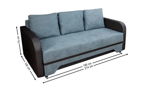Canapea Extensibilă Corina Memory Mini, Gri antracit