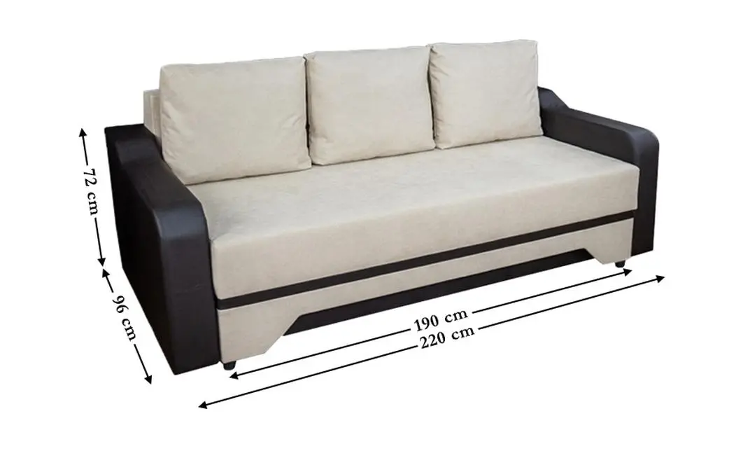 Canapea Extensibilă Royal Memory Mini, Bej deschis 2