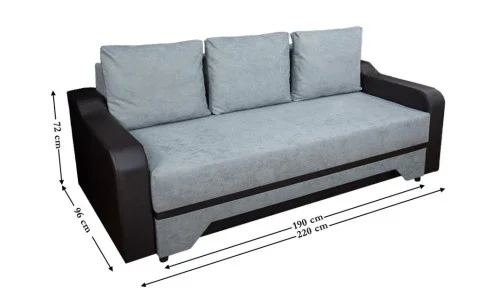 Canapea Extensibilă Royal Memory Mini, Gri albastrui