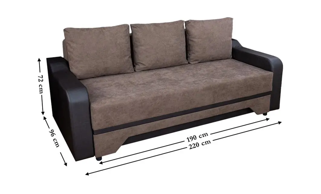 Canapea Extensibilă Royal Memory Mini, Maro închis 2