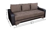 Canapea Extensibilă Royal Memory Mini, Maro închis 2