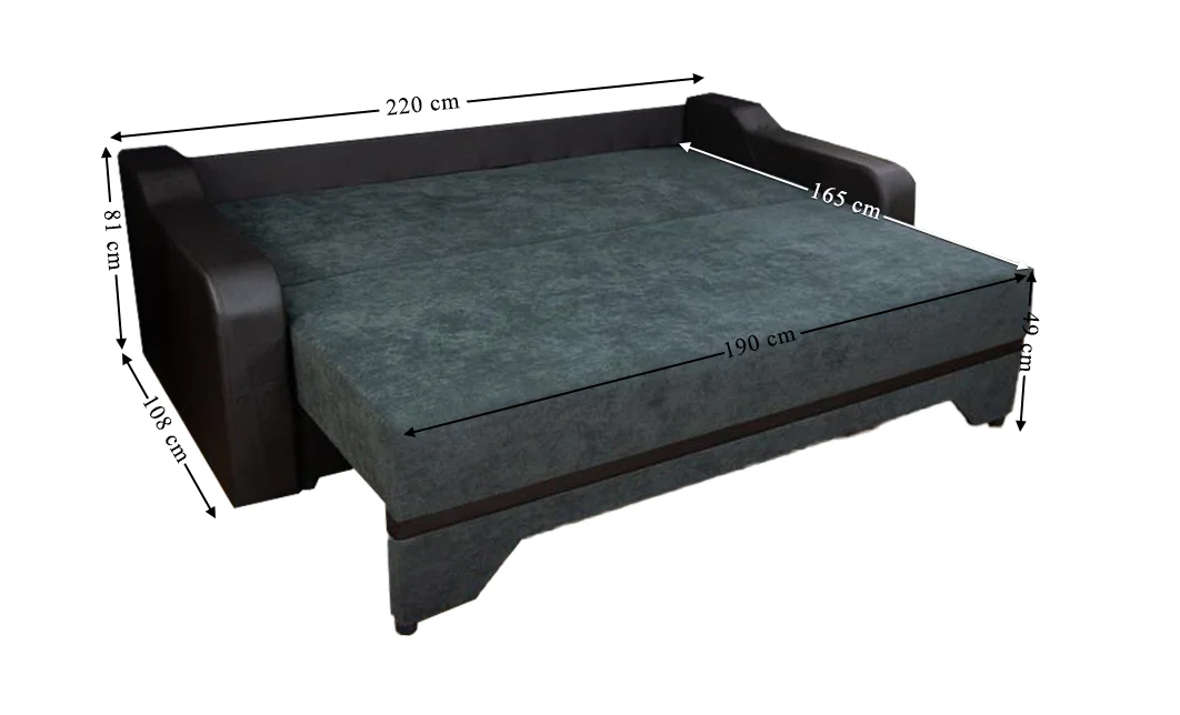 Canapea Extensibilă Royal Bonell Max, Gri antracit 6