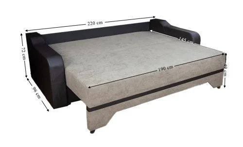 Canapea Extensibilă Royal Bonell Mini, Crem