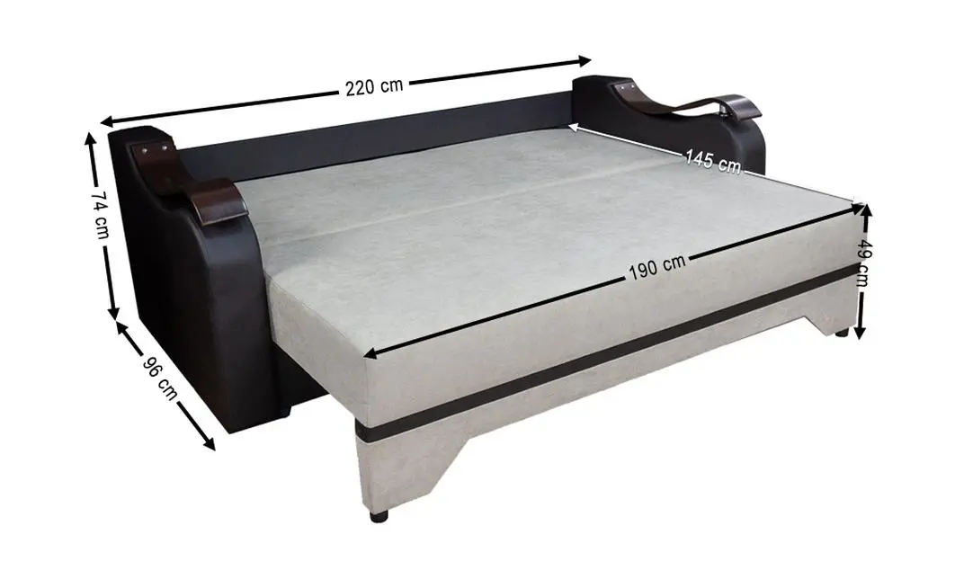 Canapea Extensibilă Sally Bonell Mini, Bej 5