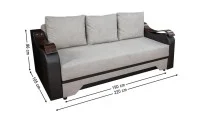 Canapea Extensibilă Sally Memory Max, Bej închis 2