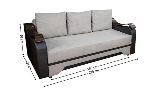Canapea Extensibilă Sally Memory Max, Bej închis