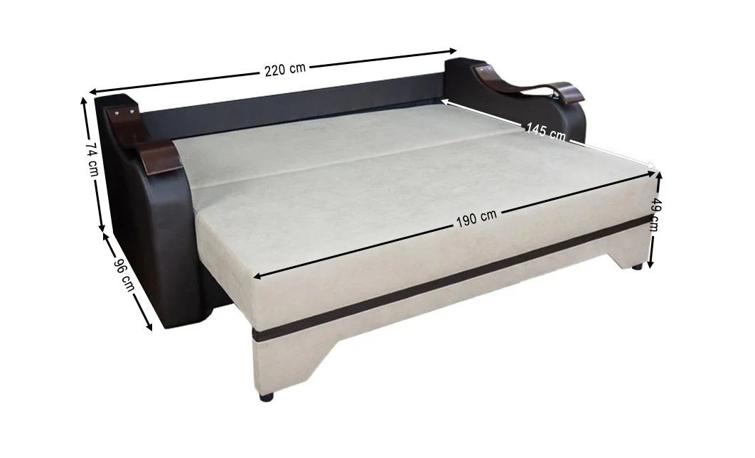 Canapea Extensibilă Sally Bonell Mini, Bej 6