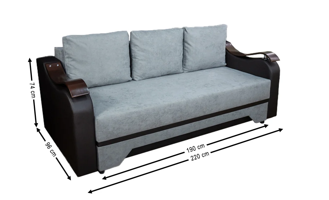 Canapea Extensibilă Sally Memory Mini, Gri albastrui 2