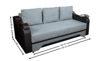 Canapea Extensibilă Sally Memory Max, Gri albastrui 2