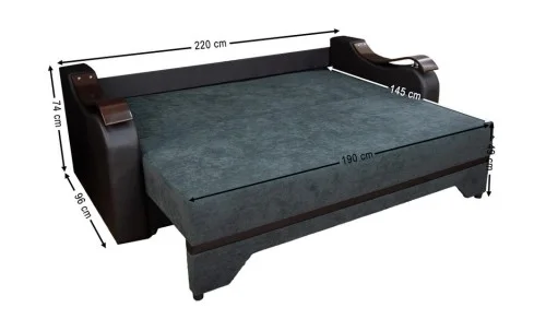 Canapea Extensibilă Sally Bonell Mini, Gri inchis