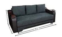 Canapea Extensibilă Sally Bonell Mini, Gri inchis 2