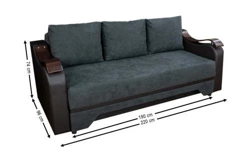 Canapea Extensibilă Sally Bonell Mini, Gri inchis