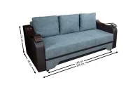 Canapea Extensibilă Sally Memory Mini, Gri antracit 2