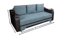 Canapea Extensibilă Sally Memory Max, Gri antracit 2