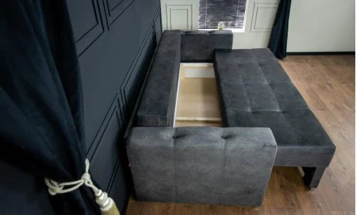 Canapea Extensibilă Vegas Bonell Mini, Gri inchis