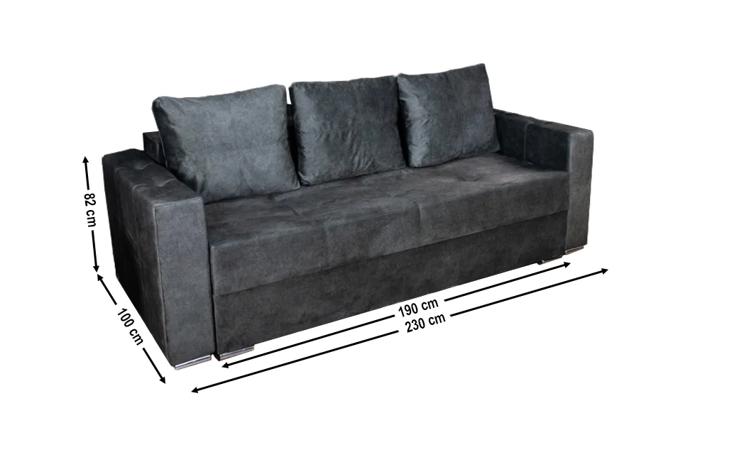 Canapea Extensibilă Vegas Bonell Mini, Gri inchis 1