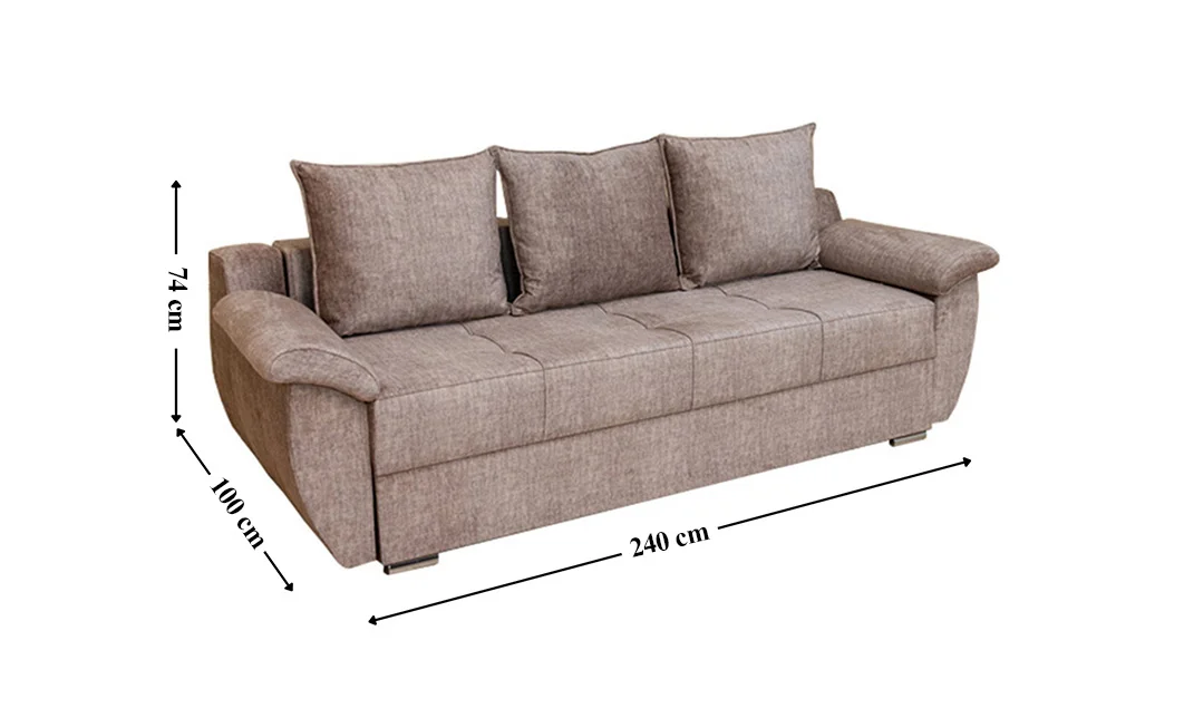 Canapea Extensibila Milano Bonell Max, Cappuccino 2