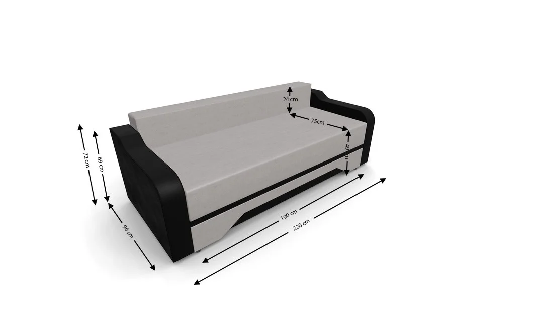 Canapea Extensibila Royal Mini, Crem 4