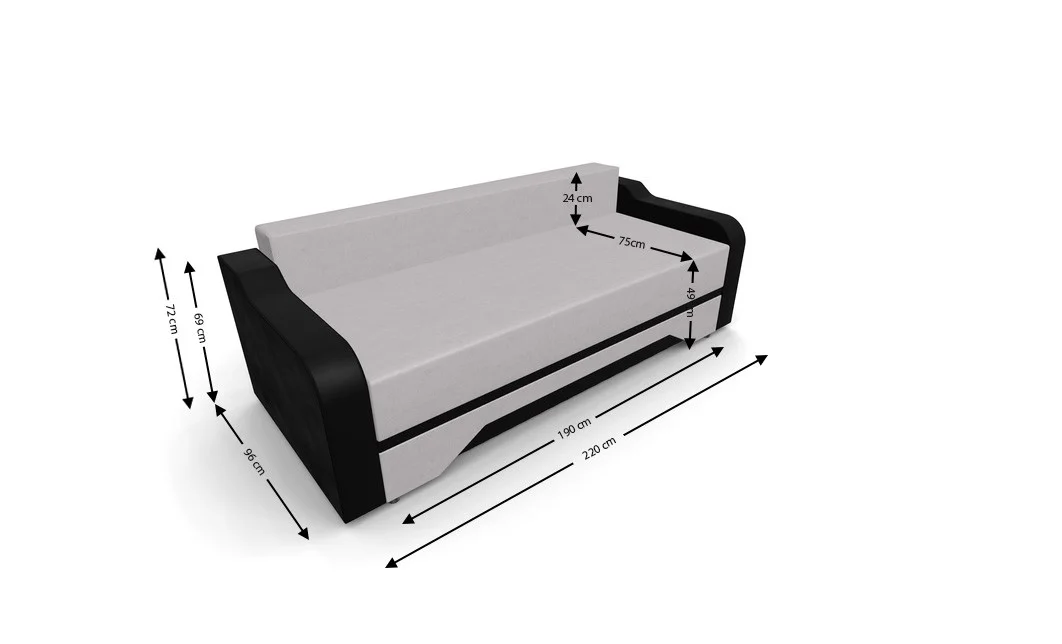Canapea Extensibila Royal Mini, Crem 4