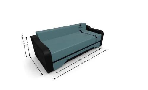 Canapea Extensibila Royal Mini, Albastru marin