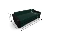 Canapea Extensibila Royal Mini, Verde 4