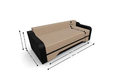 Canapea Extensibila Royal Mini, Maro deschis
