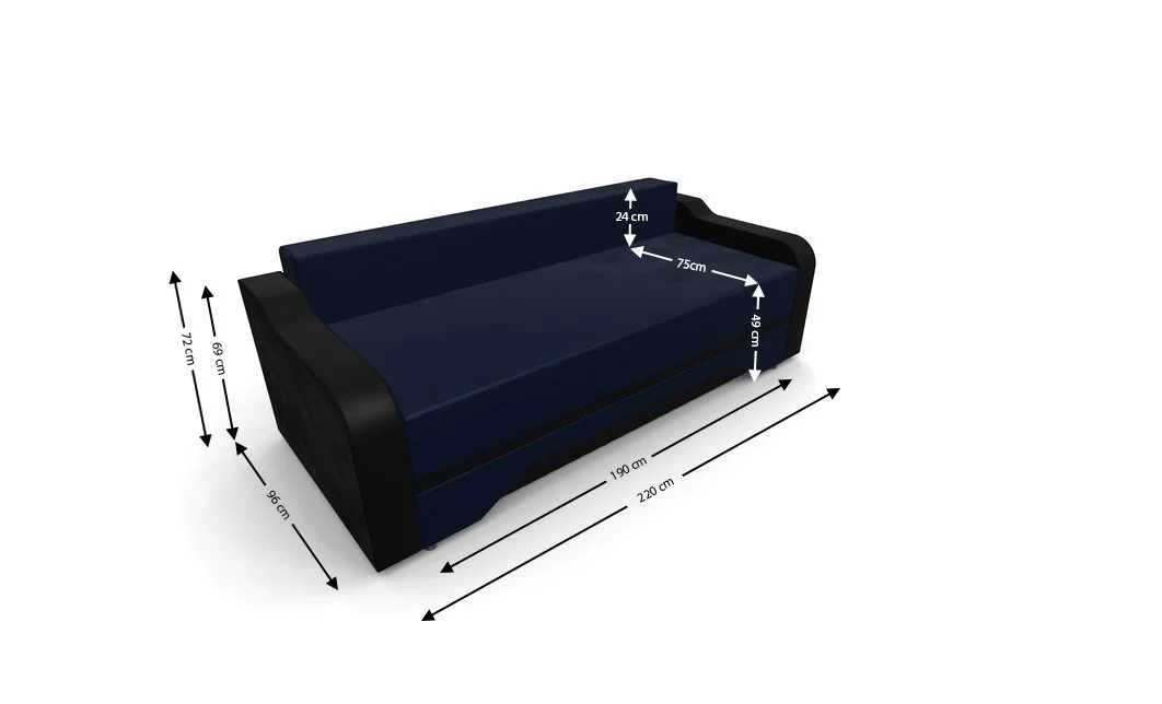 Canapea Extensibila Royal Mini, Albastru inchis 4