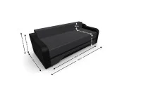 Canapea Extensibila Royal Mini, Gri carbune 4
