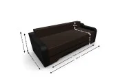 Canapea Extensibila Royal Mini, Maro castaniu 4