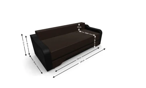 Canapea Extensibila Royal Mini, Maro castaniu