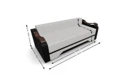Canapea Extensibila Sally Mini, Bej deschis/Negru 4