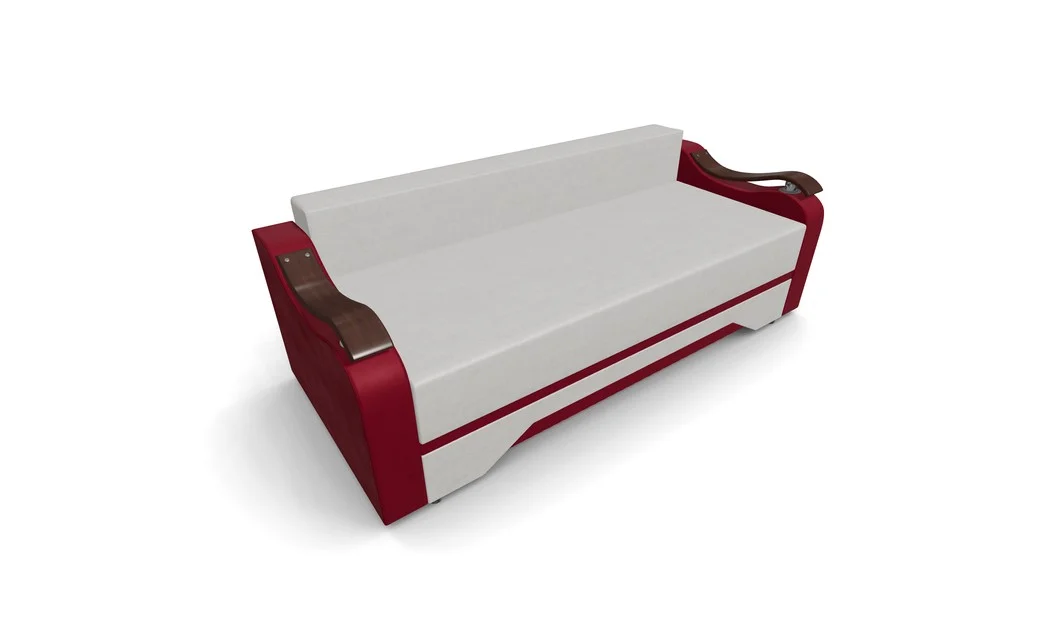 Canapea Extensibila Sally Mini, Bej deschis/Rosu 6