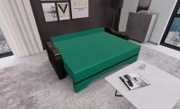 Canapea Extensibila Sally Mini, Verde/Negru 3