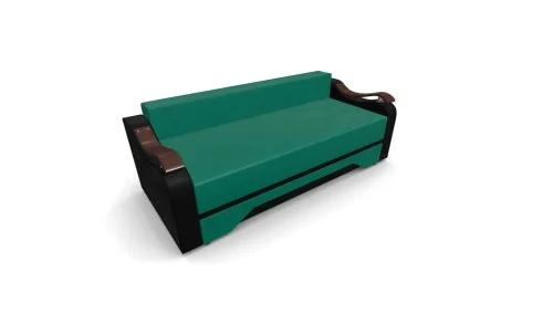 Canapea Extensibila Sally Mini, Verde/Negru