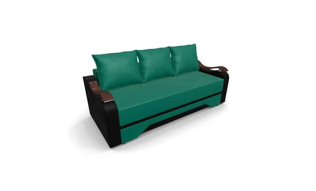 Canapea Extensibila Sally Mini, Verde/Negru 5