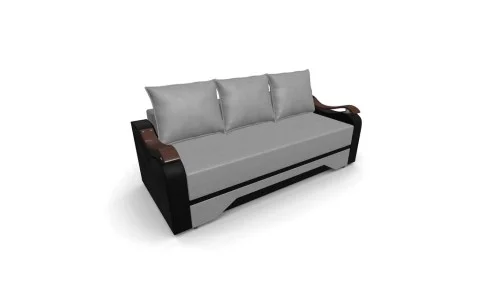 Canapea Extensibila Sally Mini, Gri/Negru