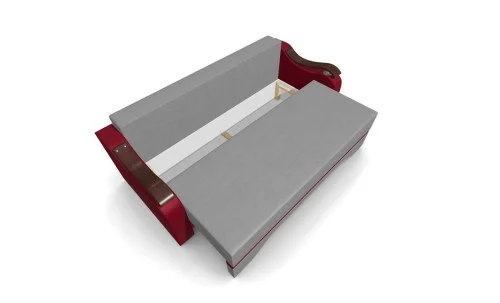 Canapea Extensibila Sally Mini, Gri/Rosu