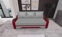 Canapea Extensibila Sally Mini, Gri/Rosu