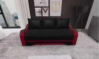 Canapea Extensibila Sally Mini, Negru/Rosu