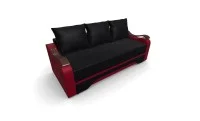 Canapea Extensibila Sally Mini, Negru/Rosu 6