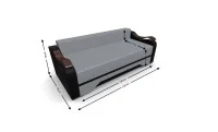 Canapea Extensibila Sally Mini, Gri/Negru 4