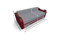 Canapea Extensibila Sally Mini, Gri/Rosu 4