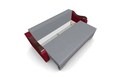 Canapea Extensibila Sally Mini, Gri/Rosu